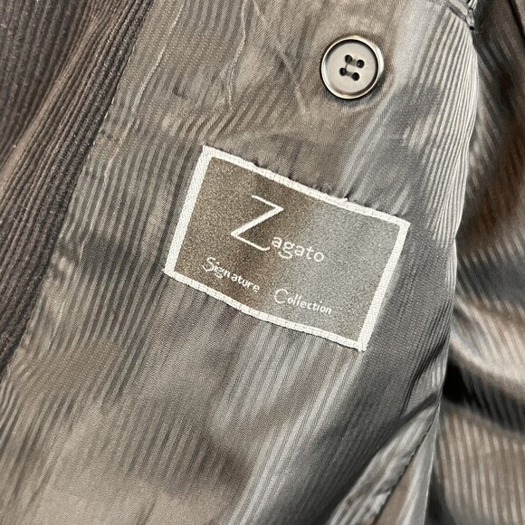 Zagato Signature Collection Blazer Mens 42L Corduroy Sport Coat Jacket Lined - Picture 4 of 16